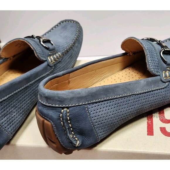 1901 Nordstrom Suede Driving Mocs Loafers MStorino Horse Bit Shoes Men’s 8.5 M - Picture 9 of 15